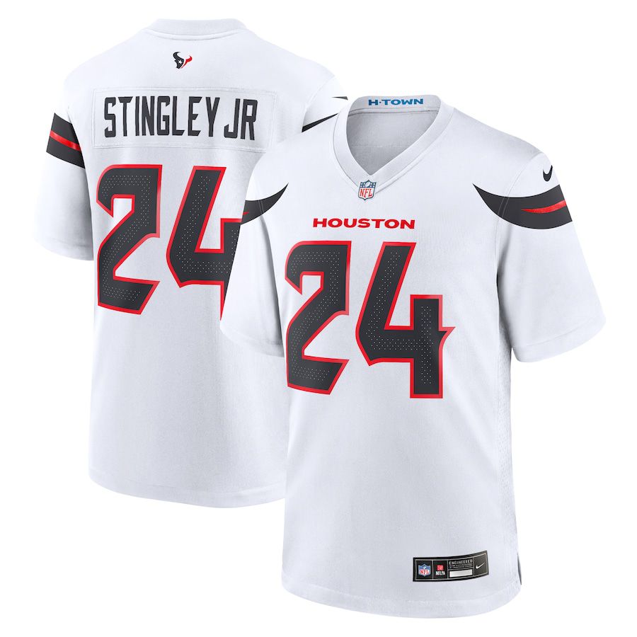 Men Houston Texans 24 Derek Stingley Jr. Nike White Game NFL Jersey